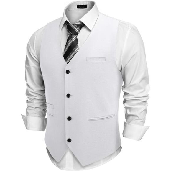 Other - Men's Casual Business Vests Lightweight Waistcoat Slim Fit Suit Vest